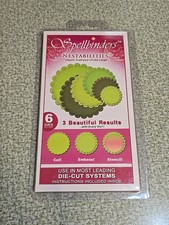 Spellbinders Nestabilities Classic Scalloped Circles Large Dies Emboss Stencil