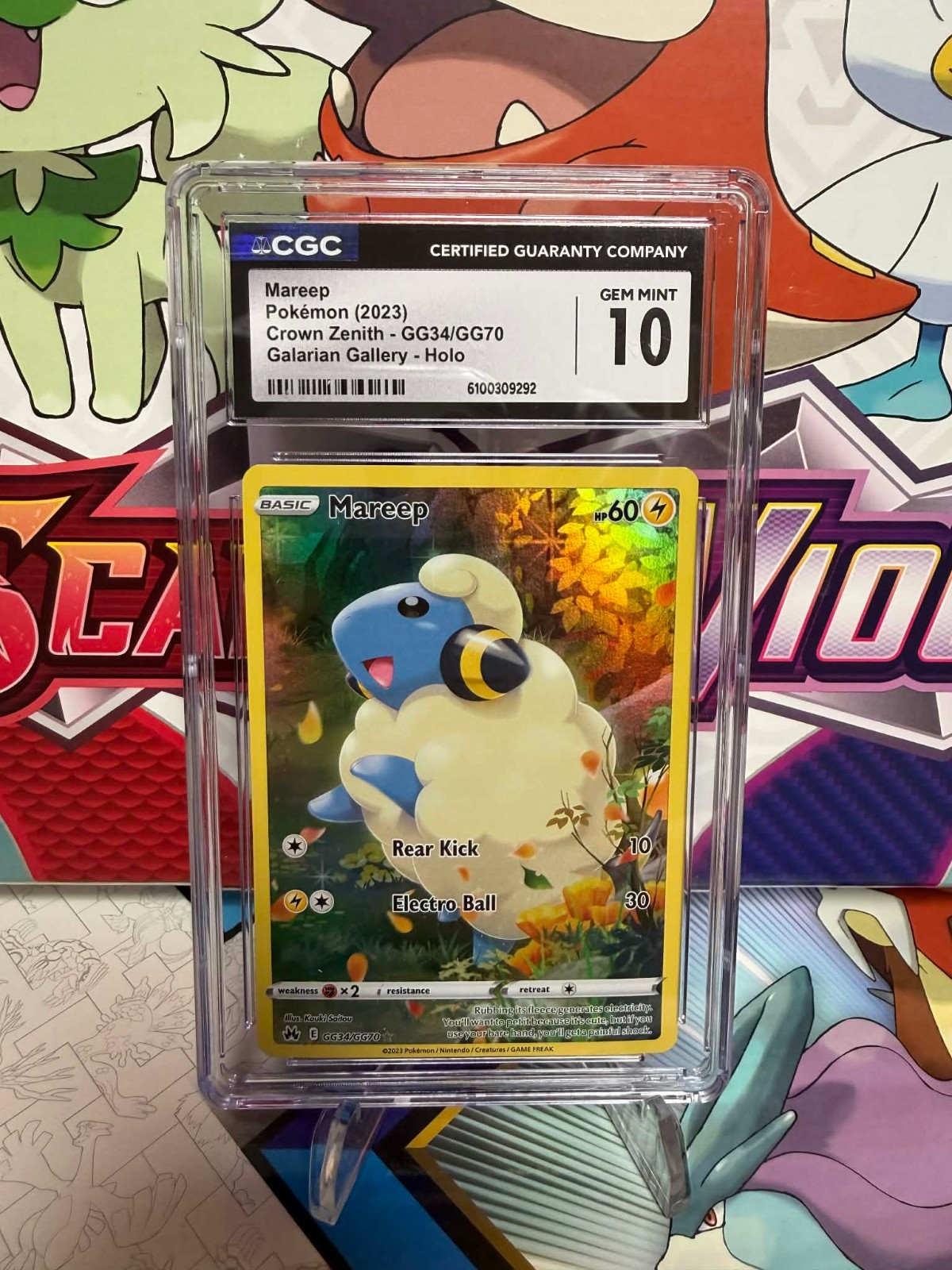 CGC 10 Mareep GG34/GG70 Galarian Gallery - Crown Zenith - Pokemon - SHIPS FAST