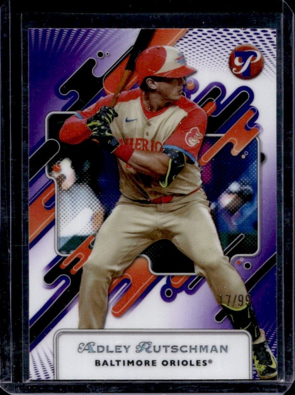 2025 Topps Pristine Adley Rutschman Purple Refractor #/99 Orioles
