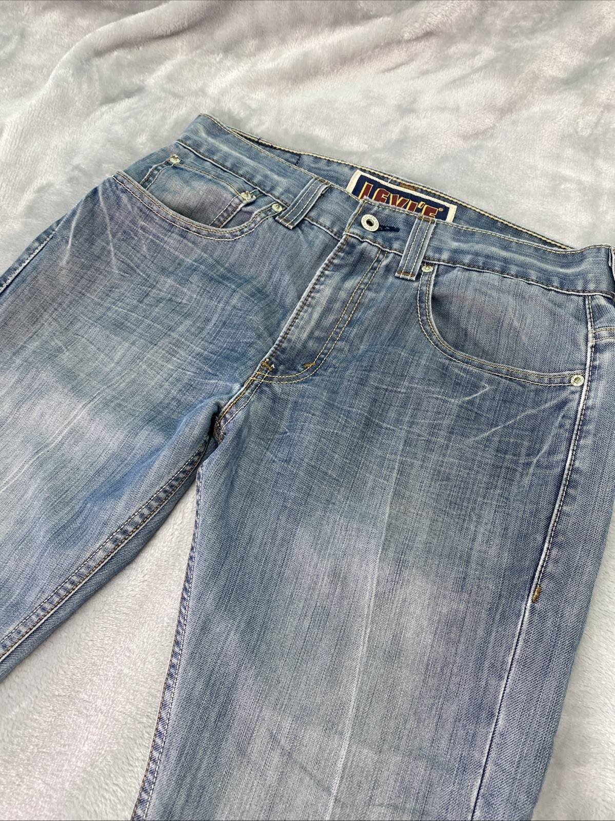 Vintage Levi’s 511 Skinny Jeans Men’s 32x30 Medium Wash Distressed Y2K 2000 image 2