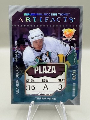 2024-25 Artifacts Inaugural Access Ticket - Terry Yake #IA-TY /48 Might Ducks