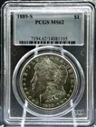 1889 S Morgan Silver Dollar Semi-Key Date Lustrous PCGS MS62