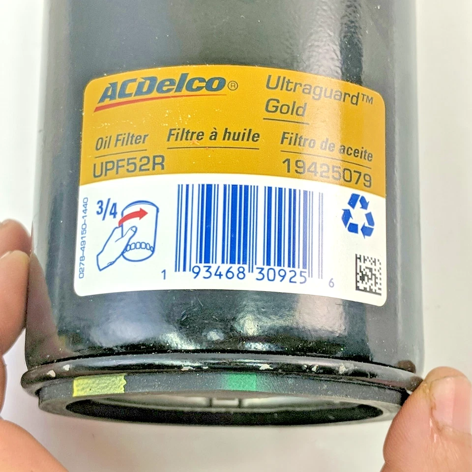 ACDelco Ultraguard Gold UPF52R 19425079 Blazer Jimmy S10 4.3L Engine Oil Filter - Image 2 of 4