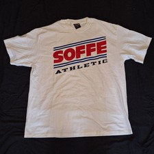Vintage Soffe Choice Logo Spellout White Single Stitch Shirt Adult XL USA Made