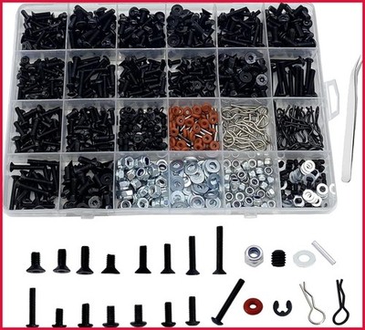 1000pcs RC Screw Kit RC Car Tool Kit, Hardware Fasteners for Traxxas Arrma...