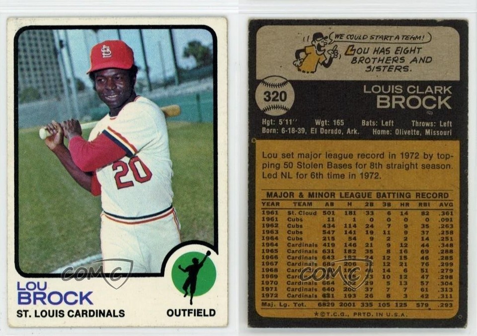 1973 Topps Lou Brock #320 HOF 6u6 | eBay