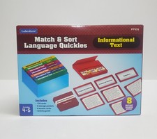 Lakeshore Match Sort Language Quickies Informational Text Grades 4-5