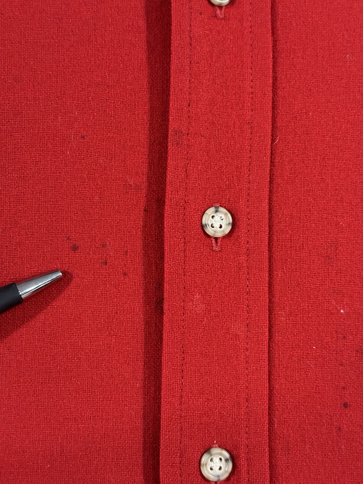 Pendleton Wool Button Up Shirt Large Red Elbow Pa… - image 6