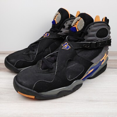 Air Jordan 8 Retro 'Phoenix Suns' Men's Size 10 Orange 2013 Black