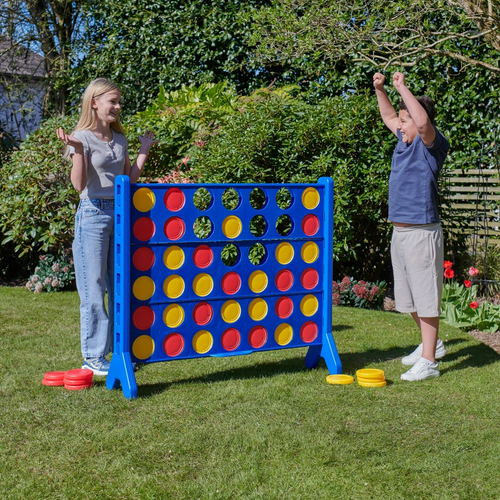 Giant Connect 4 Four in A Row Game Set 117x110cm 4 to Score Garden Game - Picture 5 of 6