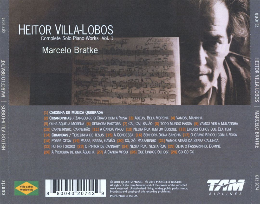 Marcelo Bratke plays Heitor Villa-Lobos Complete Solo Piano Works Vol 1 CD