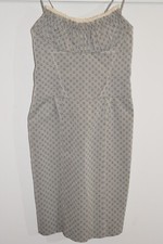 NWOT * Carolina Herrera * Gray Floral A-Line Sundress Size 8