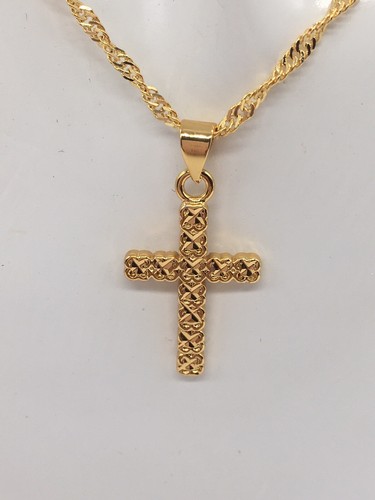 22ct 22K Gold Plated 45cms Wave Chain 