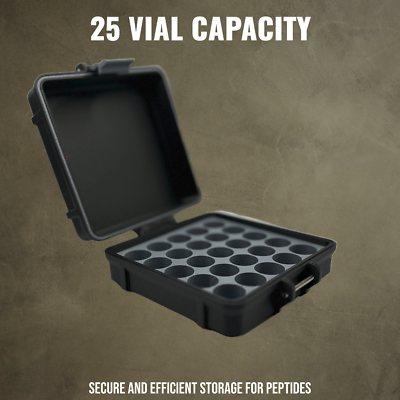 glp 1 vial storage 3ml Peptide Vial Case | Durable Storage Rack (25 Vial Capacity) | GLP-1