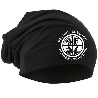 Ein Leben lang Feuerwehr Mütze | Beanie Feuerwehrmann FFW Strickmütze 112 | M2