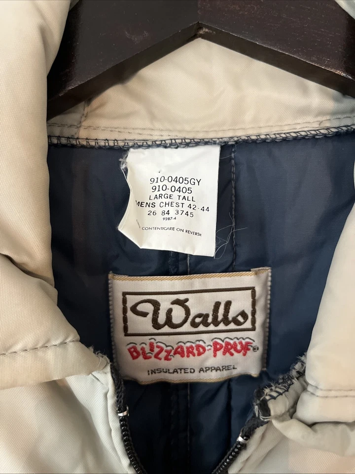 Mono vintage para hombre Blizzard Pruf talla grande alto - tostado - hecho en EE. UU. Foto 2 de 4