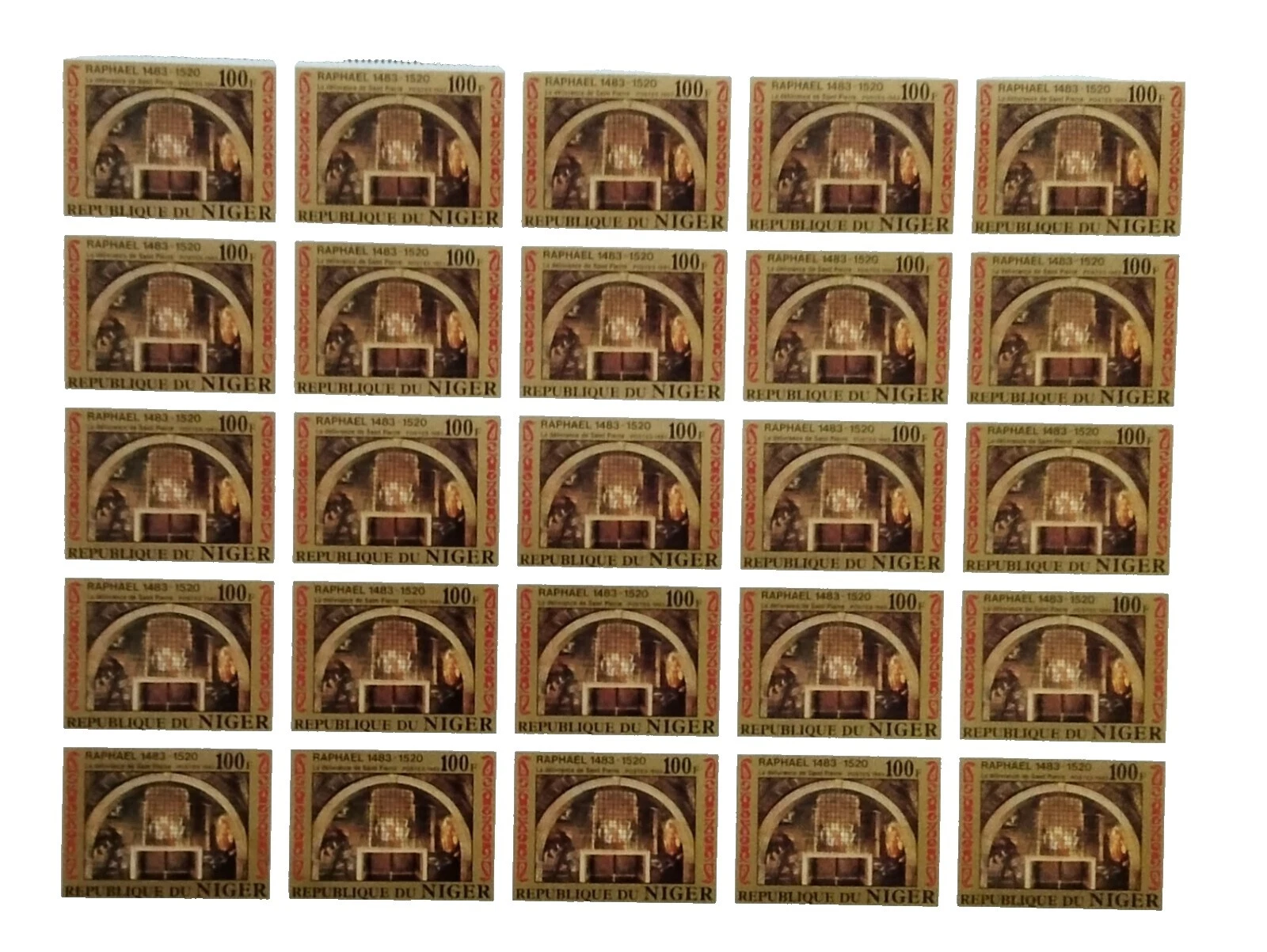 Multi-Color Decimal Nigerien Stamps