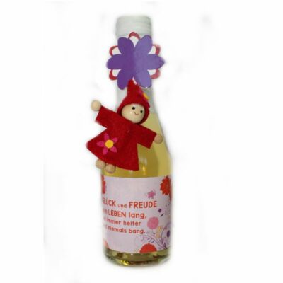 Wichtel Secco Glück und Freude Geburtstags Wichtelanhänger Sekt (34,75 EUR/l)