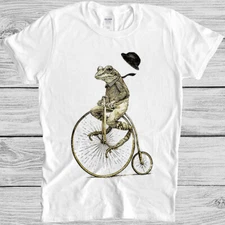 Cycling Frog The Penny Fart Funny Meme Retro Vintage Gift Funny Tee T Shirt 7080