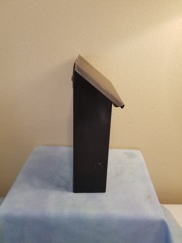 Vintage Metal Wall Mounted Mailbox with Flip Top & Fleur de Lis Symbol on Front - Picture 7 of 13