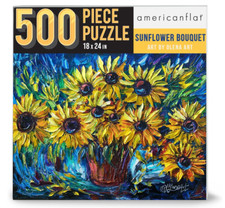 Jigsaw Puzzle 500 Pcs "Sunflower Bouquet" by Americanflat NEW Gift Boxed
