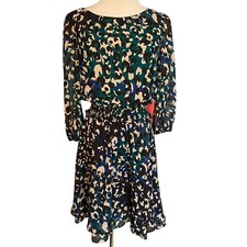 VINCE CAMUTO Size 4 blouson Dress Smocking at waist Lined EUC