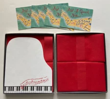 Vintage DaySpring Piano Stationery Scripture Just a Quick Note Bible Notecards