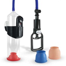 LeLuv Vibrating EasyOp Tgrip Penis Pump Premium Hose 3 Pk Silicone Sleeves