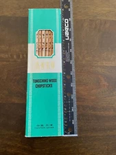 New Vintage 10 Pairs Tungching Wood Chopsticks With Flower Paintings/Drawings