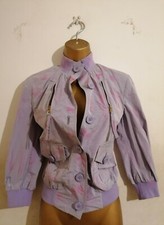 Daniele Alessandrini Deluxe Lilac Purple Pink Tie Dye Bomber Jacket 2 Uk 8 10 12