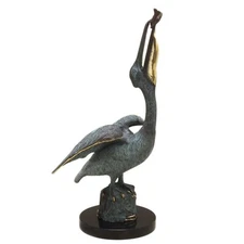 SPI Home Pelican Eating Fish Figurine