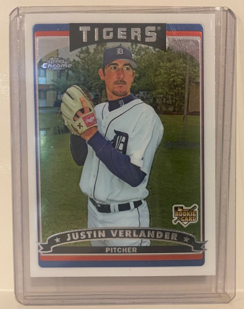 JUSTIN VERLANDER 2006 TOPPS CHROME ROOKIE CARD | #309 | EXCELLENT CONDITION  | eBay