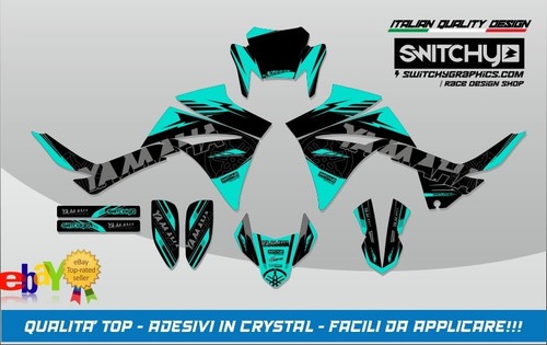 KIT ADESIVI GRAFICHE "SIDE 02 TEAL" compatibile con Yamaha XT 660 X 2004 - 2006 - 第 1/1 張圖片