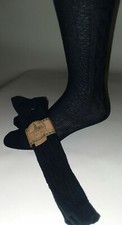 WHOLESALE UNIFORM CABLE KNIT BLACK KNEE SOCKS GIRL'S 3 PR LOT-ALL SIZES