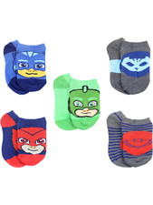 PJ Masks   Toddler  Little Boys' 5-Pack No Show Socks   Shoe Size 7-10 or 10-4