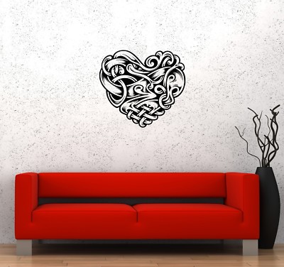 Wall Decal Heart Love Romance Pattern Symbol Decor Vinyl Sticker ...