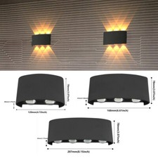 LED Wandleuchte Außen 4W/6W/8W/10W Wandlampe Innen Up Down Strahler Flur Licht