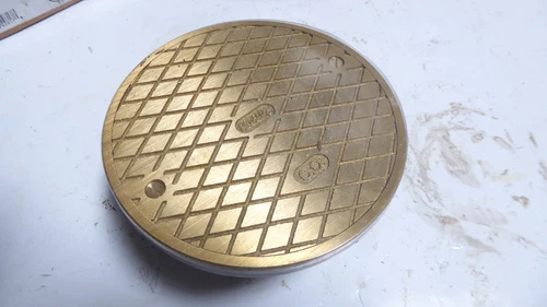 Proflo PF42817 Cleanout Barrel 5-3/4" Brass Cover with 6" Metal Ring - Picture 3 of 5