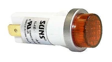 SUNS IL4E-120E-A-Q LED 1/2" Amber Indicator Light Raised 120V Solic Ideal 777311