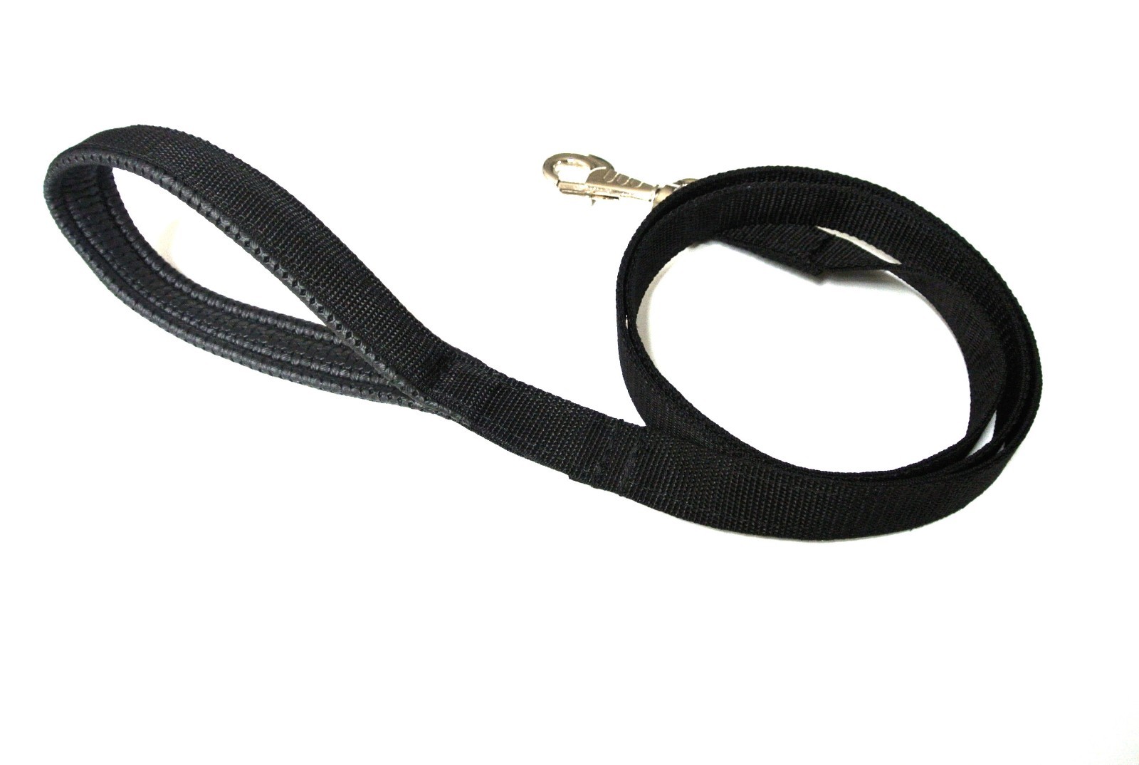 Guinzaglio per Cani con Manico Imbottito 45" per Comfort 25mm Forte Durevole Tessitura Nera foto 3