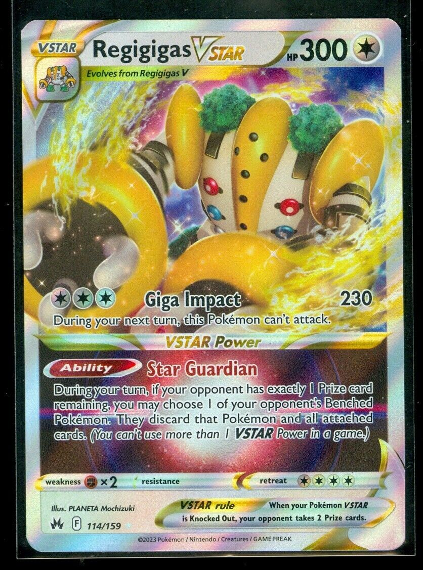 Pokemon REGIGIGAS VSTAR 114/159 - Crown Zenith - ULTRA RARE HOLO - - MINT