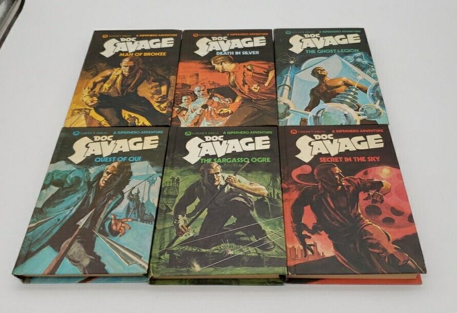 DOC SAVAGE A Superhero Adventure Golden Press Vol 1-6 HARDCOVER LOT