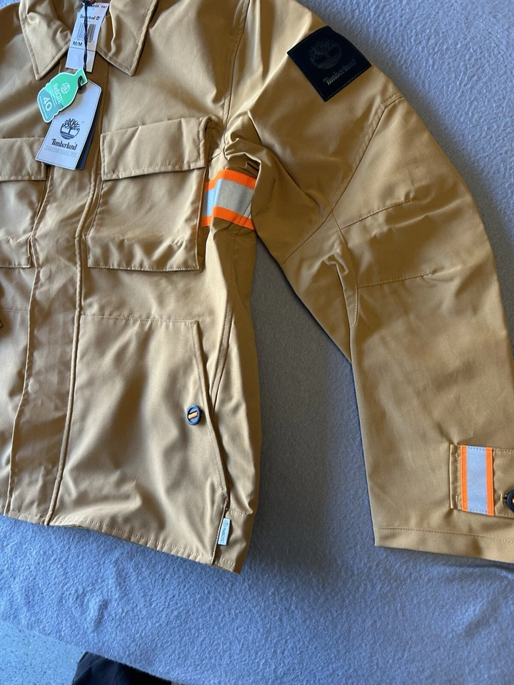 Chaqueta cortavientos Timberland Worker para hombre construcción reflectante media nueva con etiquetas Foto 4 de 4