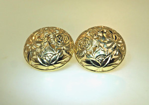 Authentic MING'S 14K YELLOW GOLD PLATED 925 SILVER FLOWERS OF FOUR SEASONS STUD EARRINGS
