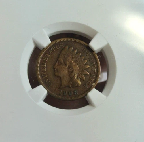 1908 S Indian Head Penny Cent NGC VF DETAILS CLEANED