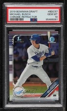 2019 Bowman Draft Chrome Refractor Michael Busch #BDC-57 PSA 10 GEM MT 07b3