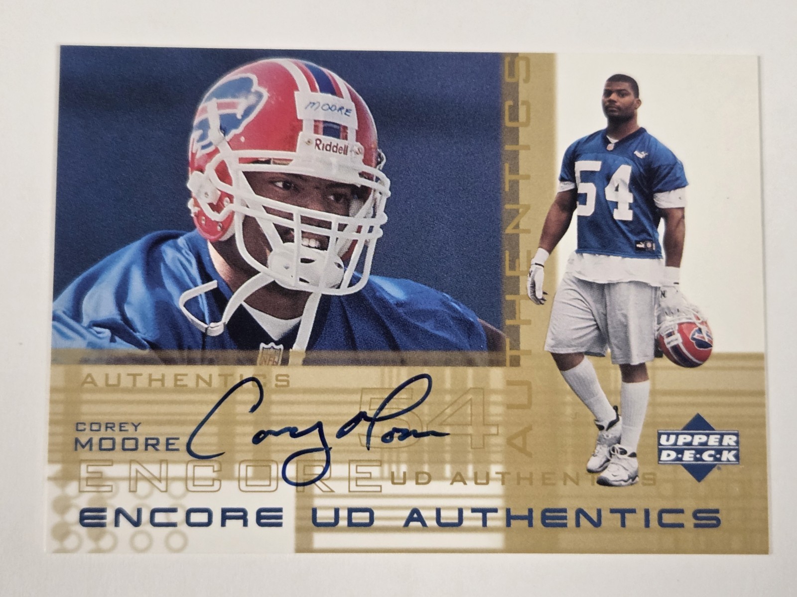 2000 Upper Deck Encore Authentics Corey Moore #CM Rookie Auto