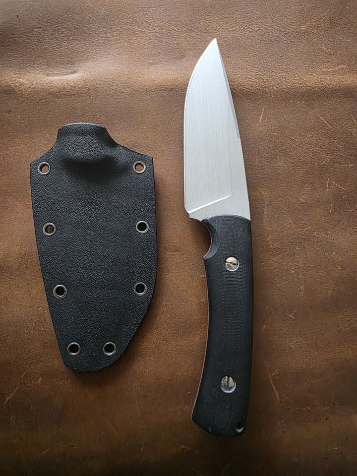 Tor Blade TK Knives Tor Fixed Blade Knife w/ Swedge Black G-10 (4.5