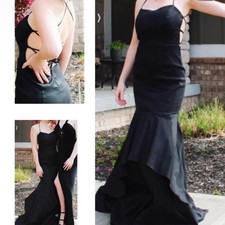 Black maxi dress with cut out