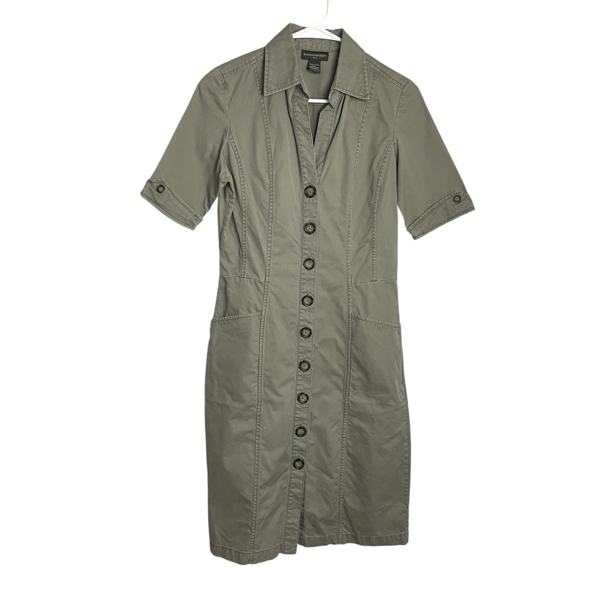white christmas dresses Donna Karan Women's Cotton-Sateen Floral Midi Shirt Dress in Black